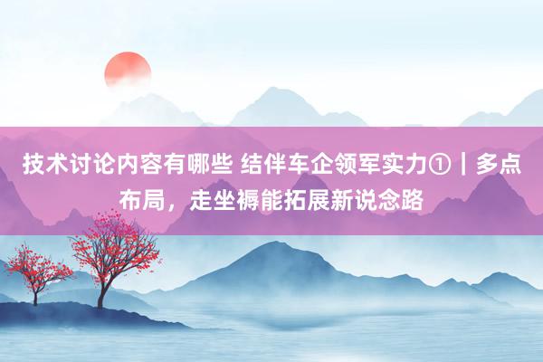 技术讨论内容有哪些 结伴车企领军实力①｜多点布局，走坐褥能拓展新说念路