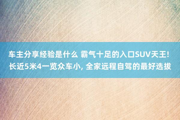 车主分享经验是什么 霸气十足的入口SUV天王! 长近5米4一览众车小, 全家远程自驾的最好选拔