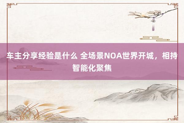 车主分享经验是什么 全场景NOA世界开城，相持智能化聚焦