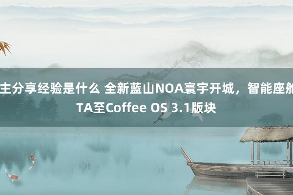 车主分享经验是什么 全新蓝山NOA寰宇开城，智能座舱OTA至Coffee OS 3.1版块